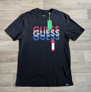 NWT Guess Men's Jefferson Tee Black Short Sleeve T-shirt Size Medium